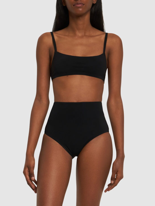 Lido: Undici bralette & high rise bikini - Black - women_1 | Luisa Via Roma