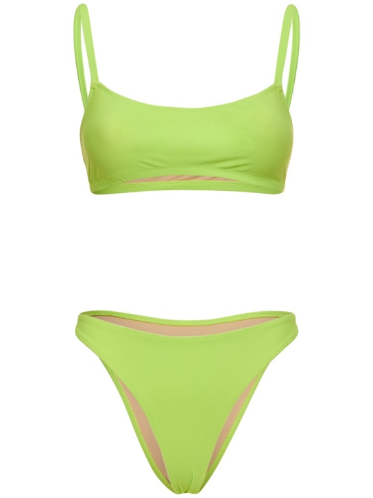 Lido: Undici low waist bikini - Lime Green - women_0 | Luisa Via Roma