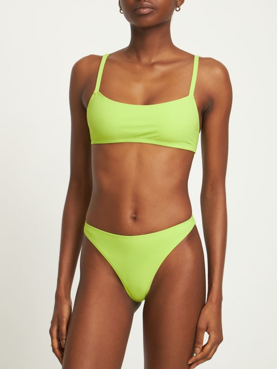 Lido: Undici low waist bikini - Lime Green - women_1 | Luisa Via Roma