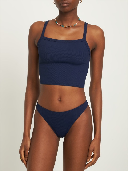 Lido: Quaranta ribbed bikini - Navy - women_1 | Luisa Via Roma