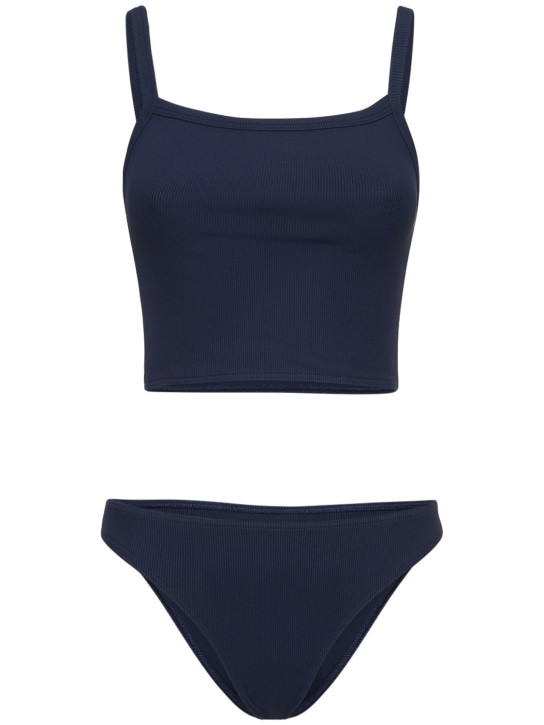 Lido: Quaranta ribbed bikini - Navy - women_0 | Luisa Via Roma