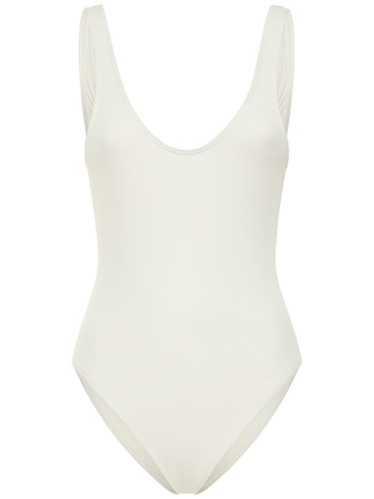 Lido: Maillot de bain une pièce côtelé Sette - Blanc - women_0 | Luisa Via Roma