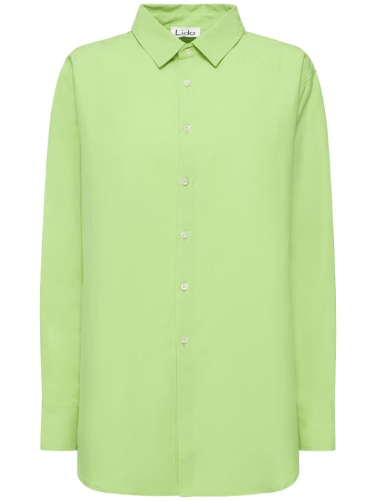 Lido: Camisa de lino y algodón con manga larga - Lima - women_0 | Luisa Via Roma
