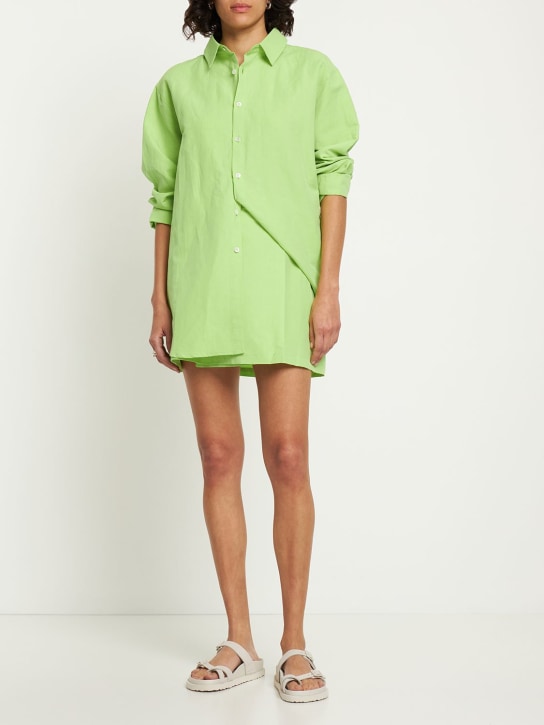 Lido: Mini falda de lino y algodón - Lima - women_1 | Luisa Via Roma