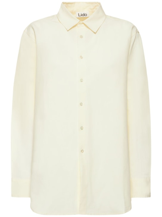 Lido: 亚麻&棉长袖衬衫 - 白色 - women_0 | Luisa Via Roma