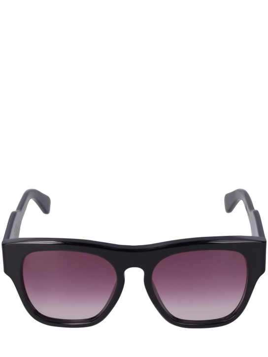 Chloé: Gafas de sol cuadradas de bio acetato - Negro/Rojo - women_0 | Luisa Via Roma