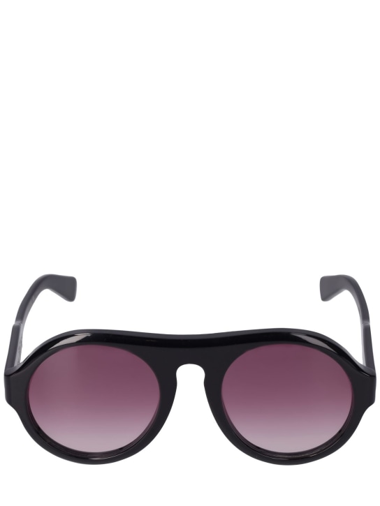 Chloé: Gafas de sol cuadradas de bio-acetato - Negro/Rojo - women_0 | Luisa Via Roma