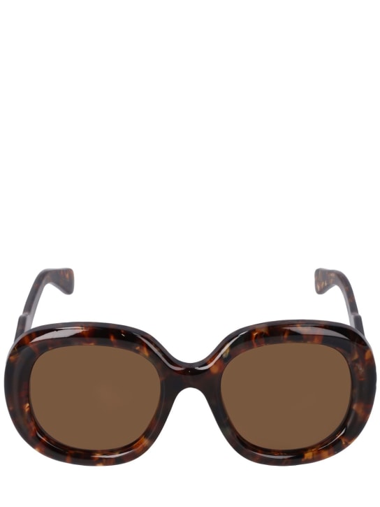 Chloé: Reace round bio-acetate sunglasses - Havana/Brown - women_0 | Luisa Via Roma