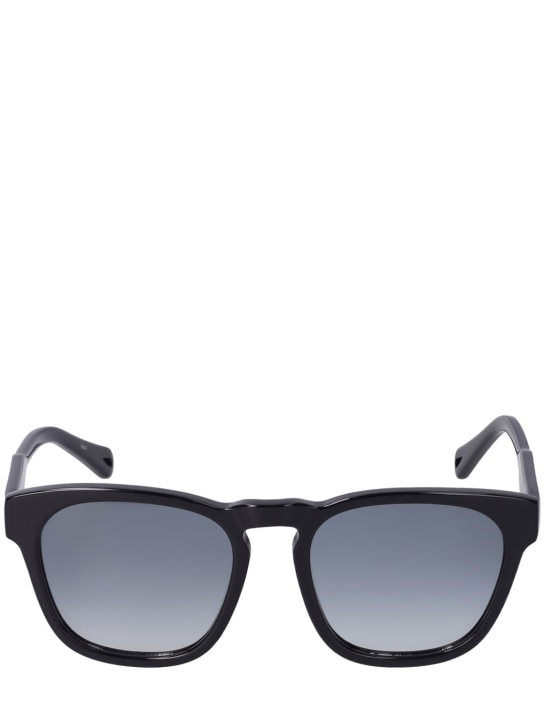 Chloé: Xena squared bio-acetate sunglasses - Siyah/Mavi - women_0 | Luisa Via Roma