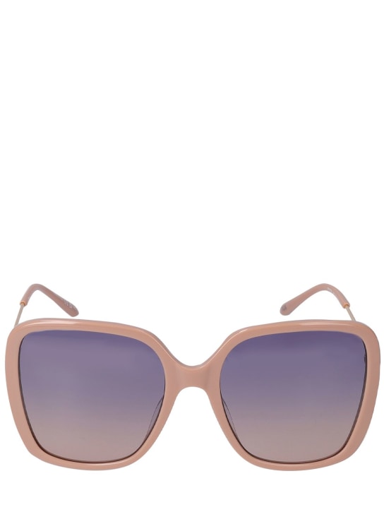 Chloé: Eyeshadow squared bio-acetate sunglasses - Nude/Gradient - women_0 | Luisa Via Roma