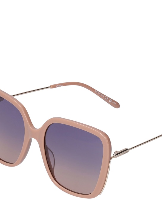 Chloé: Eyeshadow squared bio-acetate sunglasses - Nude/Gradient - women_1 | Luisa Via Roma
