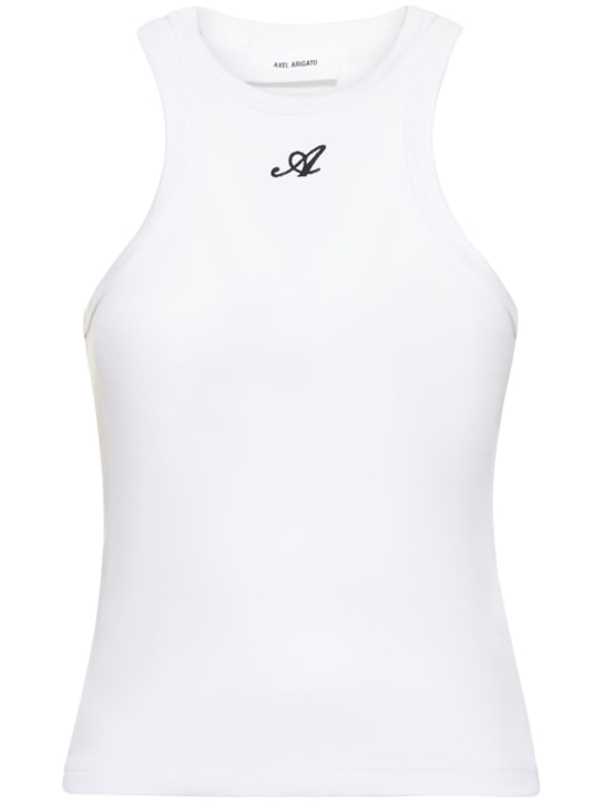 Axel Arigato: Signature tank top - White - women_0 | Luisa Via Roma