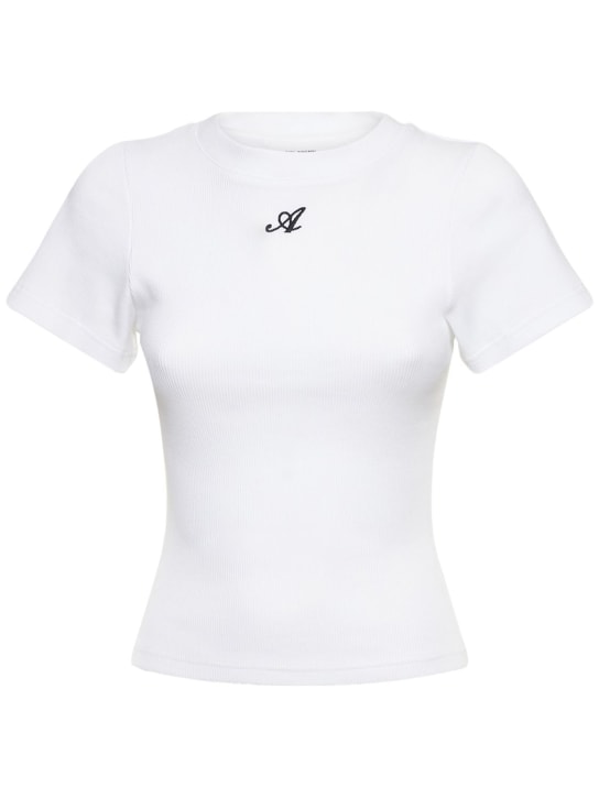 Axel Arigato: T-shirt A in cotone - Bianco - women_0 | Luisa Via Roma