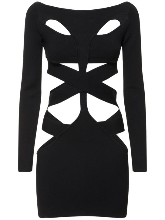 Dundas: Robe courte en maille de jersey Moa - Noir - women_0 | Luisa Via Roma