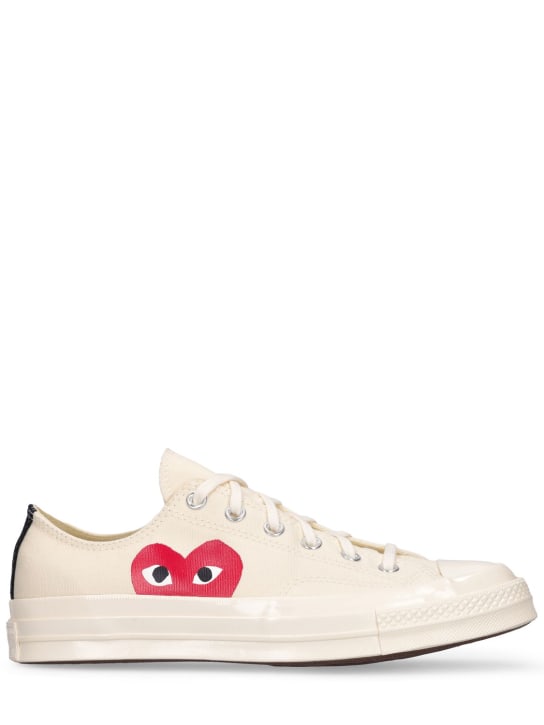 Comme des Garçons Play: Sneakers Play Converse in cotone 20mm - Bianco - women_0 | Luisa Via Roma