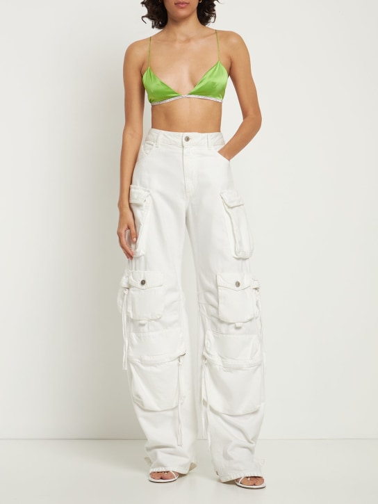 Nué: DREIECKS-BH AUS SATIN - Grün - women_1 | Luisa Via Roma