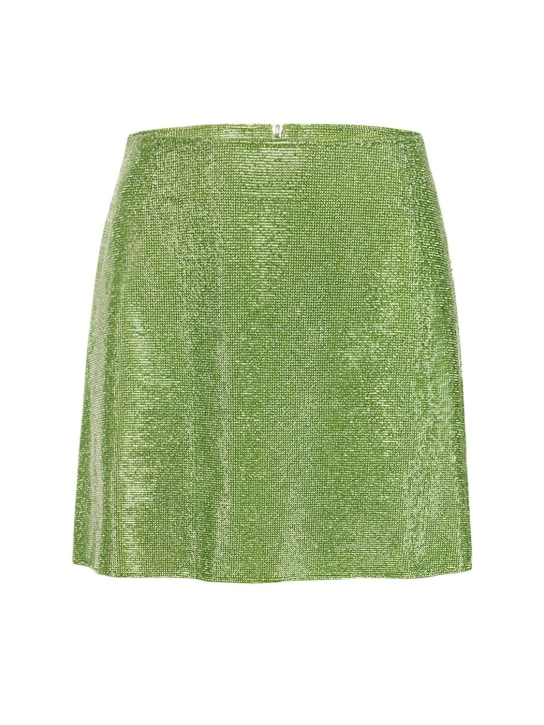 Nué: Embellished silk mini skirt - Green - women_0 | Luisa Via Roma