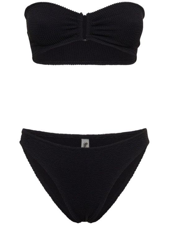 Reina Olga: Ausilia bandeau bikini set - Siyah - women_0 | Luisa Via Roma
