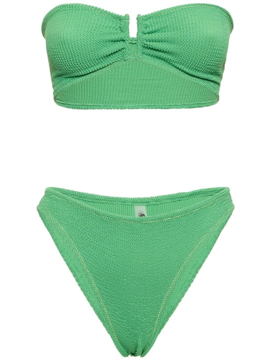 Reina Olga: Ausilia bandeau bikini set - Green - women_0 | Luisa Via Roma