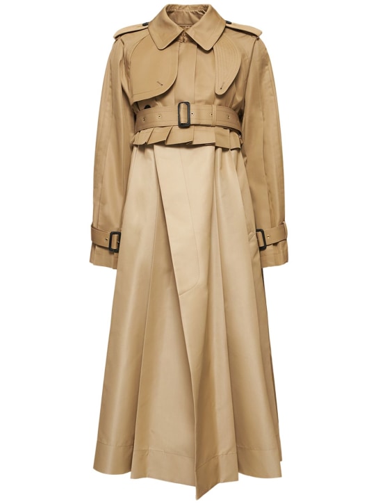 Cotton blend gabardine trench coat - Sacai - Women | Luisaviaroma