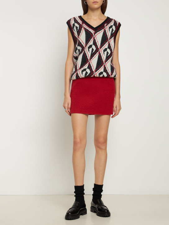 Designers Remix: Alaska羊毛混纺圈绒裙裤 - 红色 - women_1 | Luisa Via Roma