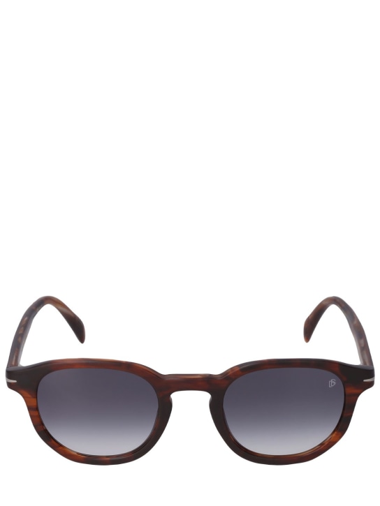 DB Eyewear by David Beckham: DB round acetate sunglasses - Horn/Grey - men_0 | Luisa Via Roma
