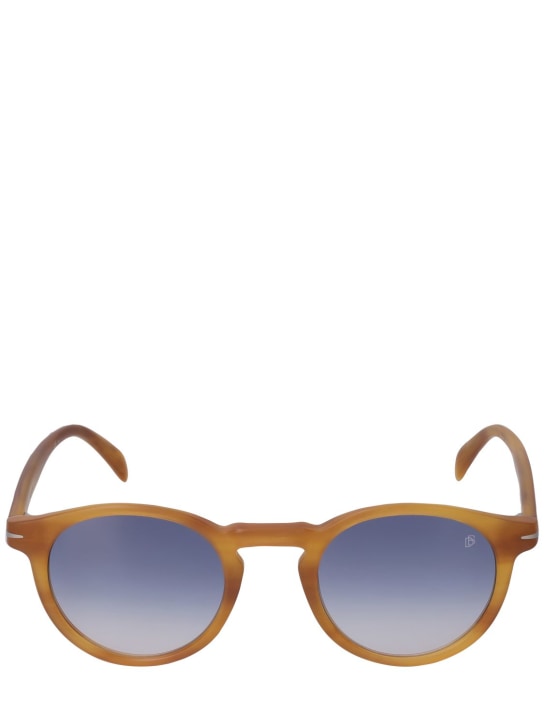 DB Eyewear by David Beckham: DB round acetate sunglasses - Honey/Blue - men_0 | Luisa Via Roma