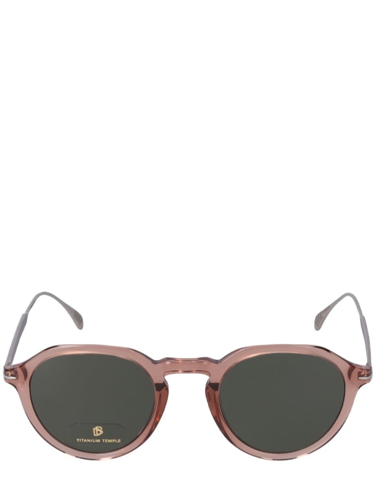 DB Eyewear by David Beckham: DB round acetate sunglasses - Pink/Grey - men_0 | Luisa Via Roma