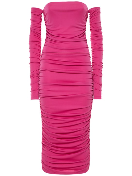 The Andamane: Linda stretch jersey midi dress - Pink - women_0 | Luisa Via Roma