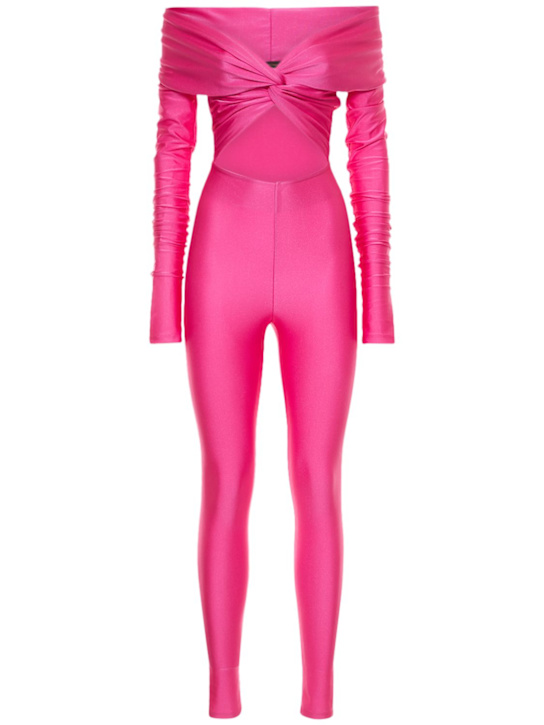 The Andamane: Kendall 샤인 스트레치 라이크라 점프슈트 - women_0 | Luisa Via Roma