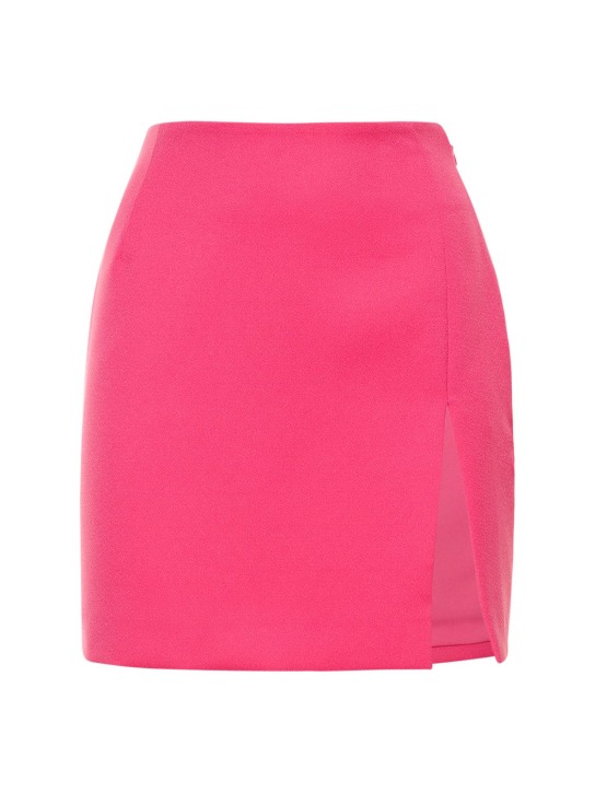 The Andamane: Gioia split satin crepe mini skirt - Fuchsia - women_0 | Luisa Via Roma