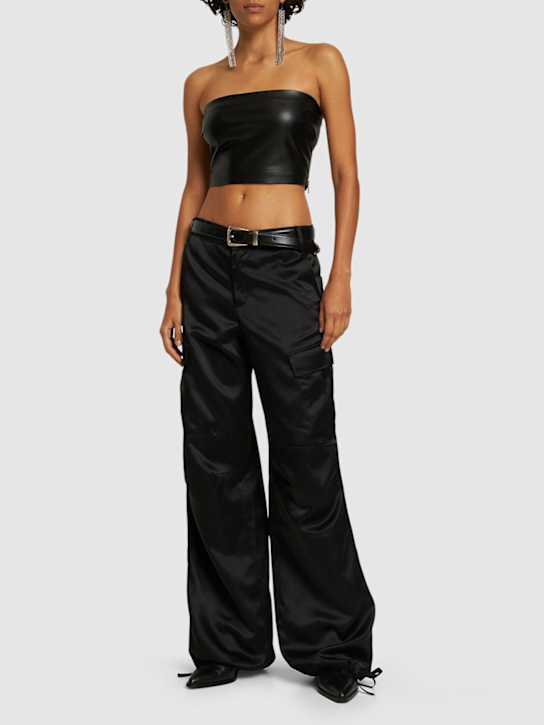 Gwen faux leather tube top - Thumbnail 2