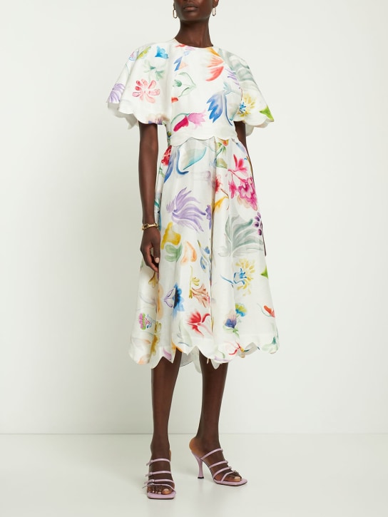 Rosie Assoulin: Midikleid aus Leinenmischcanvas - Bunt - women_1 | Luisa Via Roma