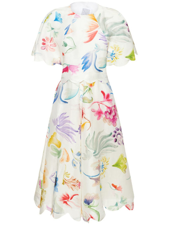 Rosie Assoulin: Midikleid aus Leinenmischcanvas - Bunt - women_0 | Luisa Via Roma