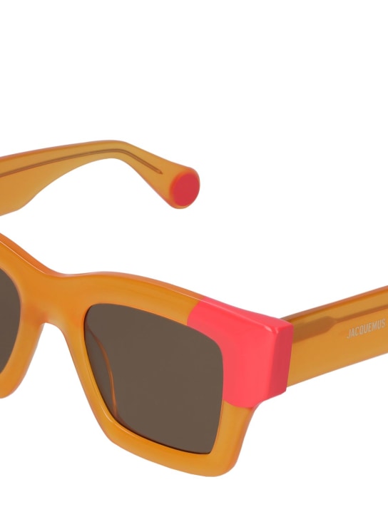 Jacquemus: Les Lunettes Baci acetate sunglasses - Multi/Orange - women_1 | Luisa Via Roma