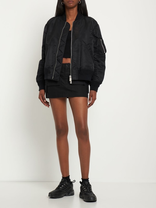 Sacai: Zip-up nylon bomber jacket - women_1 | Luisa Via Roma