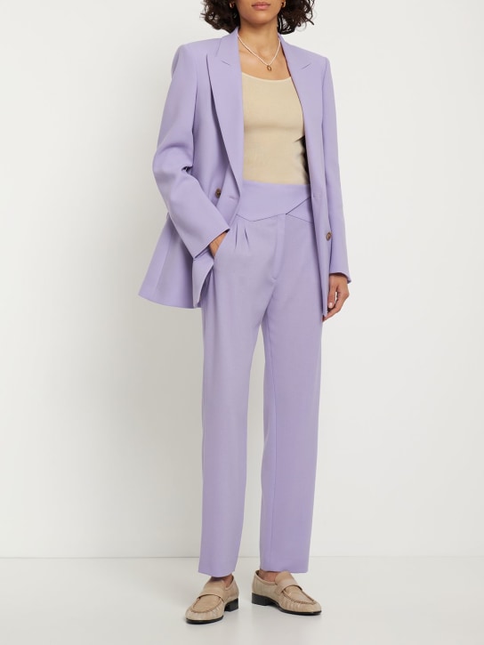Blazé Milano: Pantalones de crepé - Lilac - women_1 | Luisa Via Roma