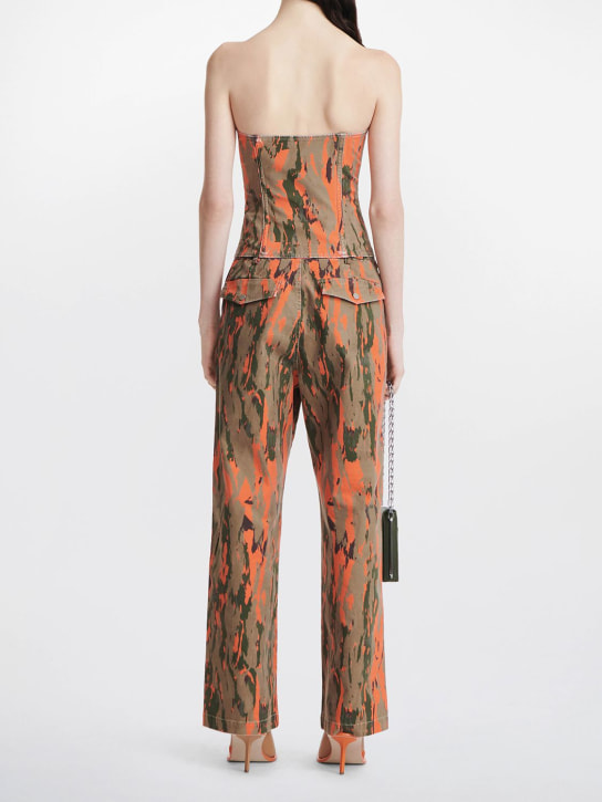 Dion Lee: Camo print twill cargo pants - Multicolor - women_1 | Luisa Via Roma