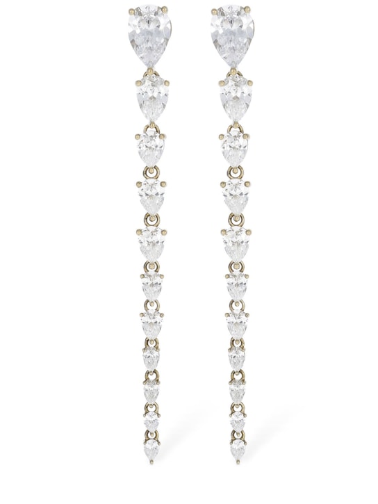Yun Yun Sun: LVR Exclusive Merida crystal earrings - Gold - women_0 | Luisa Via Roma