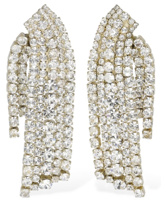 Yun Yun Sun: LVR Exclusive Moana crystal earrings - Gold - women_0 | Luisa Via Roma