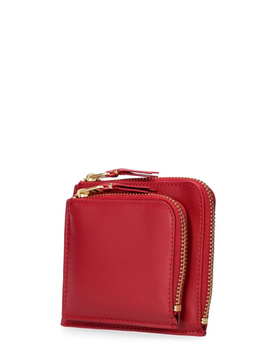 Comme des Garçons Wallet: Outside pocket zip wallet - Red - women_1 | Luisa Via Roma