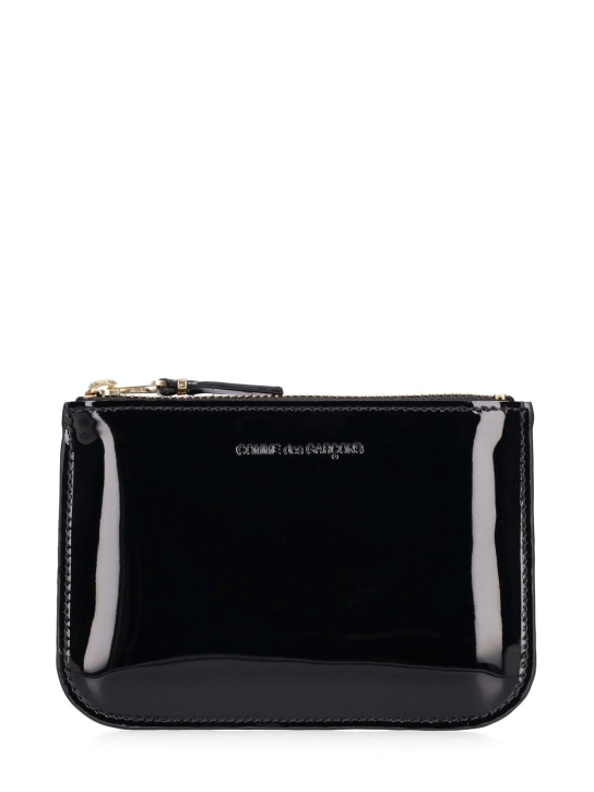 Comme des Garçons Wallet: Glossy polka dot print zip wallet - women_0 | Luisa Via Roma