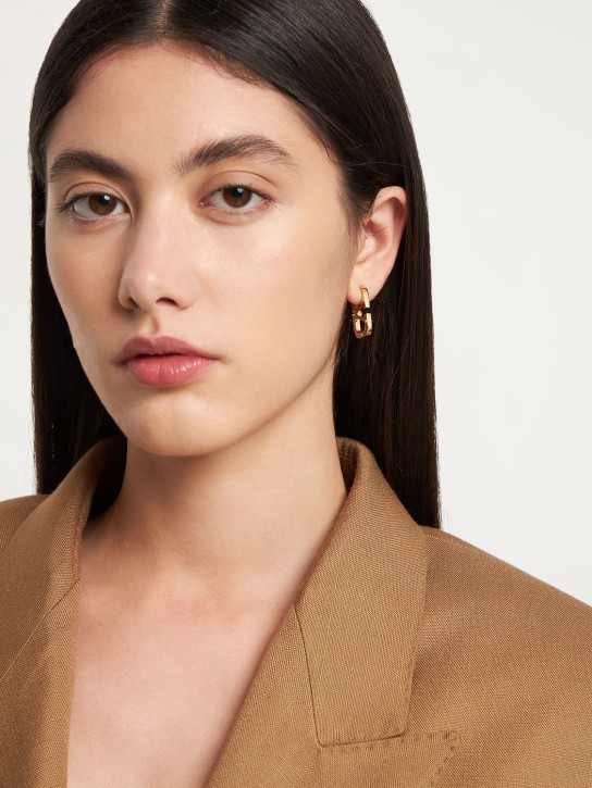 Valentino Garavani: V logo type earrings - women_1 | Luisa Via Roma