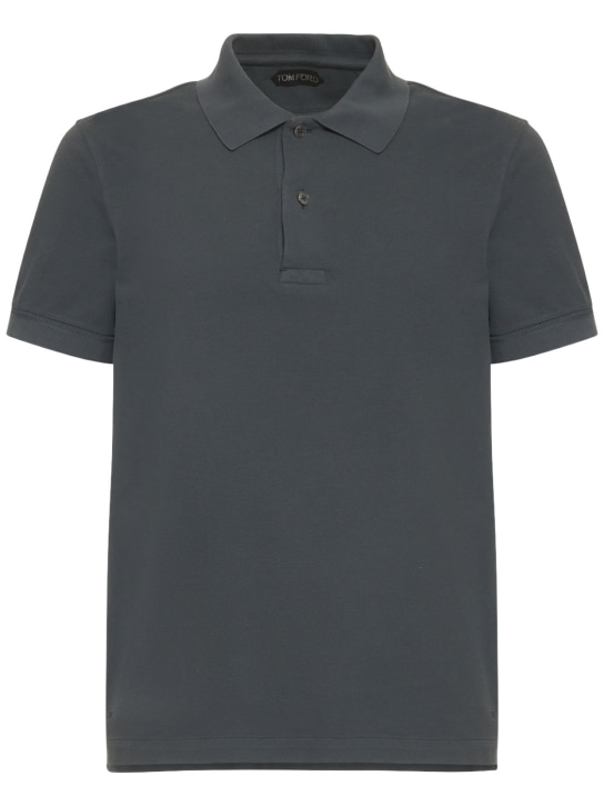 Tom Ford: Tennis cotton piquet polo - men_0 | Luisa Via Roma