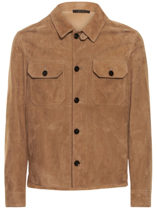 Tom Ford: Lightweight  suede outershirt - Beige - men_0 | Luisa Via Roma