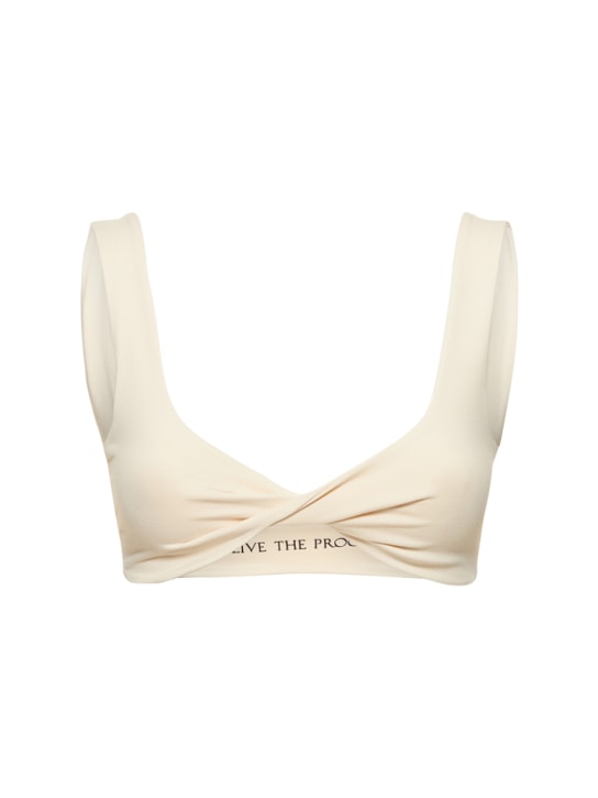 Live The Process: Ula bra top - Beige/White - women_0 | Luisa Via Roma