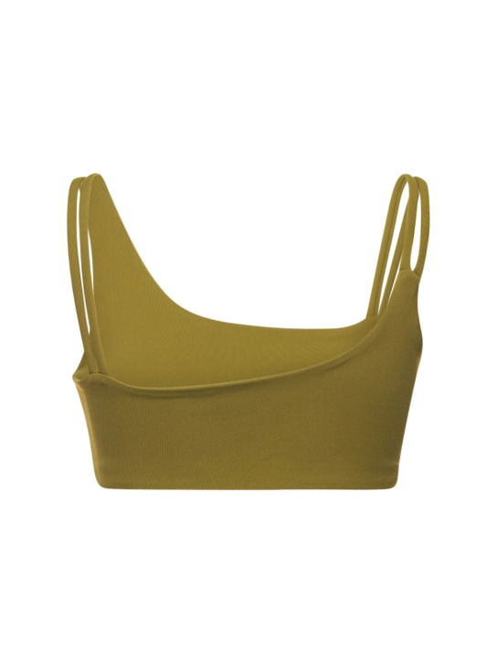 Live The Process: Crescent bra top - Green - women_1 | Luisa Via Roma