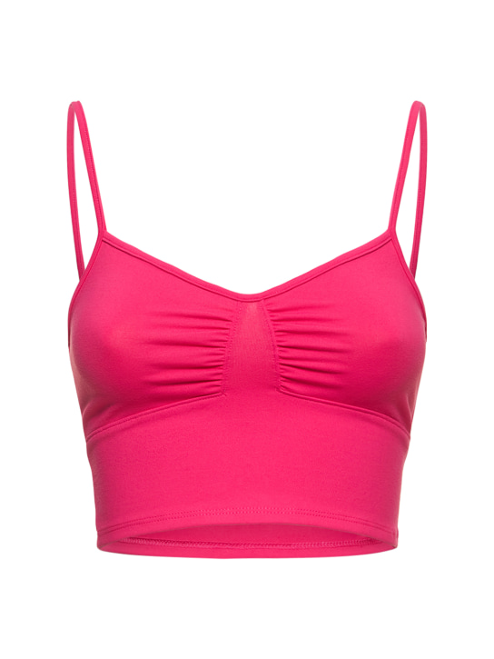 Live The Process: Vega light support bra top - Fuchsia - women_0 | Luisa Via Roma