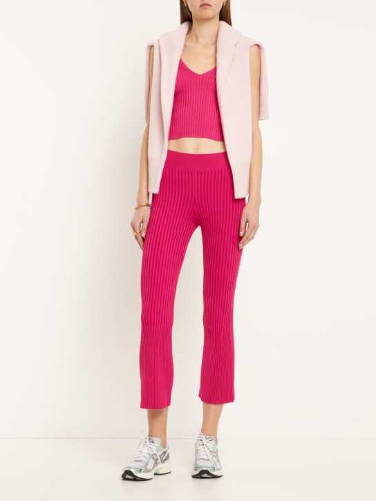 Live The Process: Pantalones acampanados - Fucsia - women_1 | Luisa Via Roma