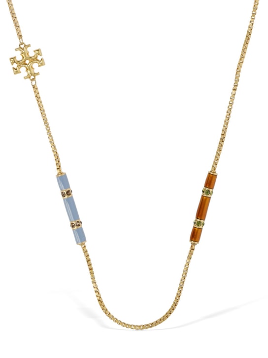 Tory Burch: Kira enamel long necklace - women_0 | Luisa Via Roma